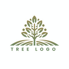 Tree leaf concept natural eco organic green logo design vector template