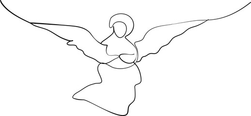 Angel vector line bible catholic 