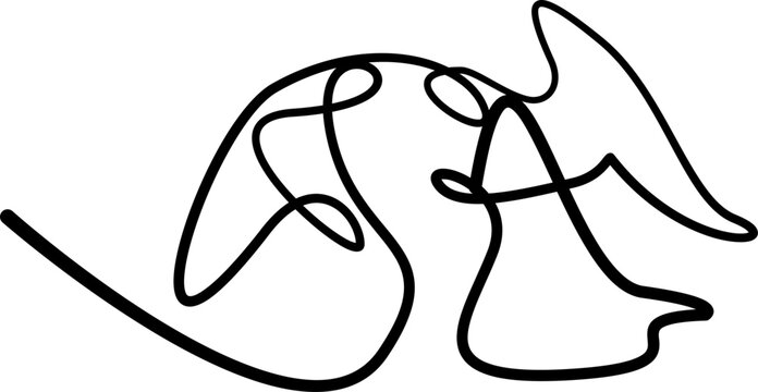 recommend clip art: Annunciation of Virgin Mary. Angel Gabriel. Vector line art