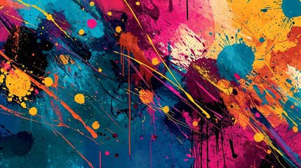 A Retro 90s Style Colorful Abstract Art Background