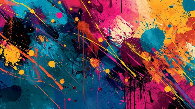 A Retro 90s Style Colorful Abstract Art Background