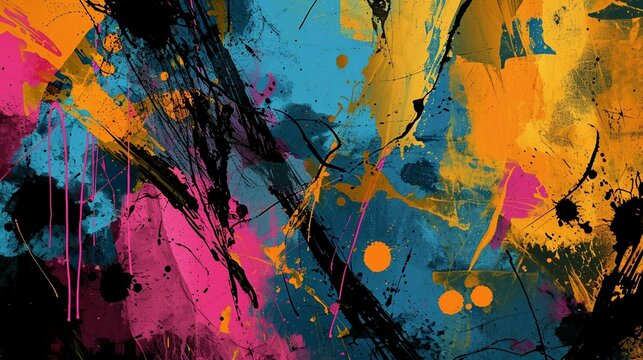 A Retro 90s Style Colorful Abstract Art Background
