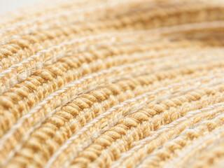 Textile structure fabric fee for matting weaving hats close-up macro