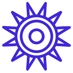 Cogwheel with a sunburst. vektor icon illustation