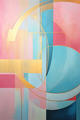 Fototapeta premium Geometric Shapes and Lines Abstract 