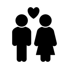 Person couple icon on transparent background
