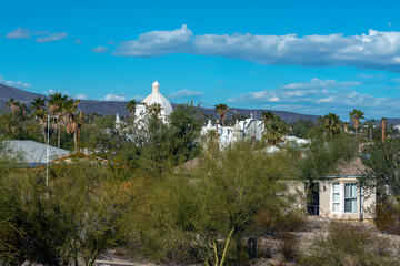 view of the town of Ajo in southern Arizona
