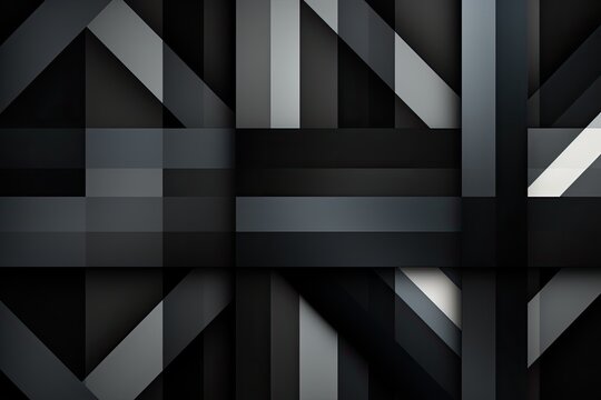 Fototapeta Abstract Black Plaid Textile Pattern Tartan Cloth Crisscrossed Lines Checkered Cozy Rustic Sett Wallpaper Background Backdrop