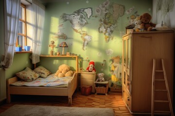 A childs room design by a child fantasy.