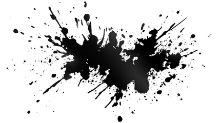 Abstract Monochrome Ink Splatter Texture for Grunge Design