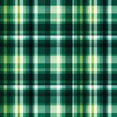 Fototapeta premium Digital Green Plaid Textile Pattern Tartan Cloth Crisscrossed Lines Checkered Backdrop Cozy Banner Rustic Background Sett Wallpaper