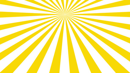 Yellow and white sunburst background