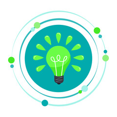 Environmental ecology light bulb innovations vector illustration graphic icon