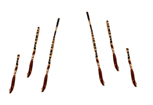 Fairy tale animal tails made of fabric on isolated transparent background