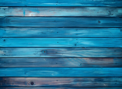 	
Wood texture. Blue wooden background. Aquamarine table or floor. Pattern for plank and wooden wall. Old wood boards for vintage desk, surface and parquet. Dark timber panel for backdrop 