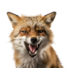 Obraz premium A Close up Capture of a Fox, Half Body, Isolated on Transparent Background, PNG