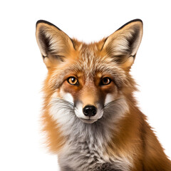 Fototapeta premium Fox in Detail: A Close up Half Body Photo, Isolated on Transparent Background, PNG
