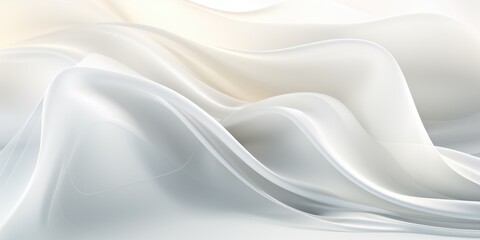 Fototapeta premium a pure white shiny background with wide wavy lines, in the style of gutai, soft, blurred