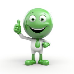 Obraz premium 3d man is green tick symbol, signifying completion and success, in a compelling visual representation of achievement and endorsement, a check off character