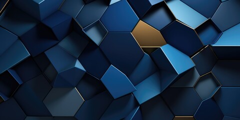 blue hexagon background vector abstract seamless patterns, in the style of dark sky-blue and dark indigo, minimalistic modernism, rectangular fields, shaped canvas, thin steel forms