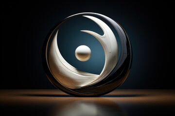 Exploring the profound symbolism and philosophy of yin-yang: a journey into balance, harmony, and duality in Chinese culture and philosophy. - obrazy, fototapety, plakaty