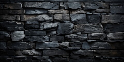 black wall stock image, in the style of high quality photo, photorealistic pastiche, highly realistic, stone, hauntingly dark, masonry construction