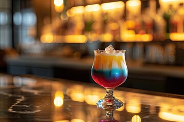 Artisan-Crafted Pousse Café, A Showcase of Mixology