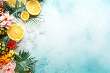 Refreshing Citrus and Floral Border