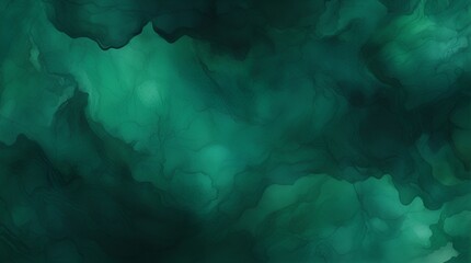  Black emerald jade green abstract pattern watercolor background. Stain splash rough daub grain grunge. Dark shades. Water liquid fluid. Design. Template