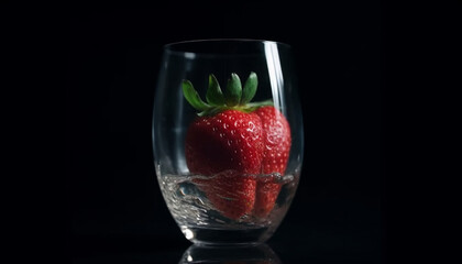 Fresh strawberry drink, a refreshing and healthy summer cocktail   generated by AI