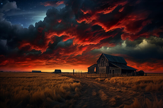 potray dramatic starry skies