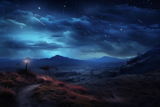 potray dramatic starry skies