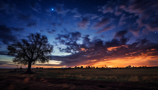 potray dramatic starry skies