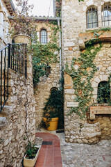 Eze village, built on the very top of a hill, the most beautiful medieval village on the French Riviera