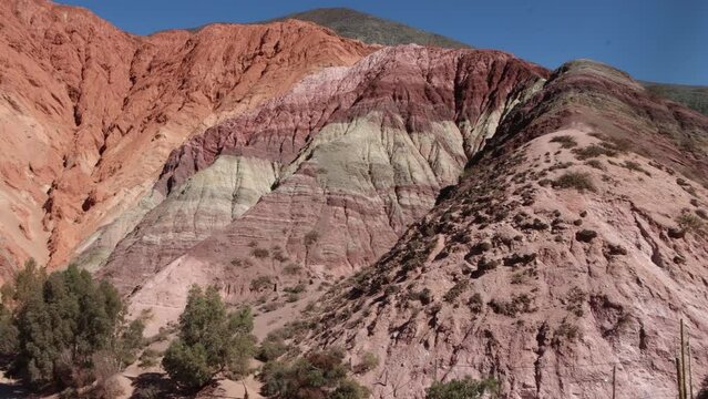 Seven colors mountain in Purmamarca, Jujuy Argentina. Landmark of the argentinian north.