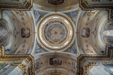 Basilica of Santa Maria Maggiore interior decorated in baroque style