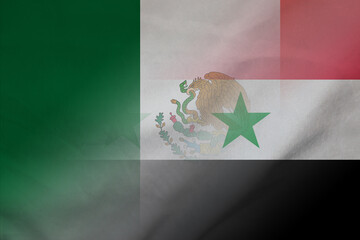 Mexico and Syria political flag transborder contract SYR MEX