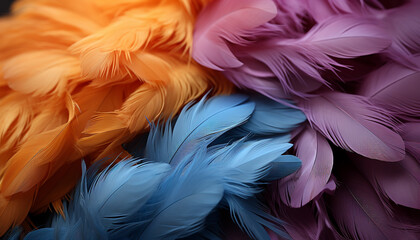 Fluffy macaw vibrant feathers showcase nature colorful elegance generated by AI