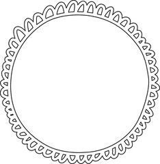 Circle frame drawing. Decoration for card, poster, banner
