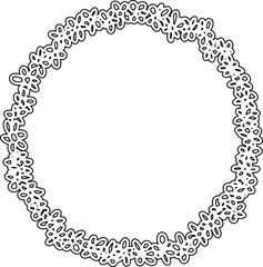 Circle frame drawing. Decoration for card, poster, banner