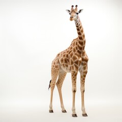 A giraffe in a standing pose