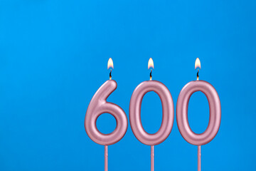 Number of followers or likes - Candle number 600