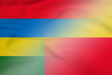 Mauritius and Benin state flag transborder negotiation BEN MUS