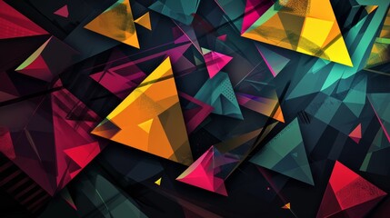 Abstract dark background in geometric style. Modern visualization