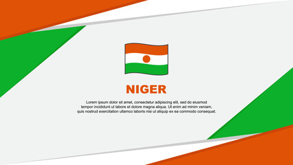 Niger Flag Abstract Background Design Template. Niger Independence Day Banner Cartoon Vector Illustration. Niger