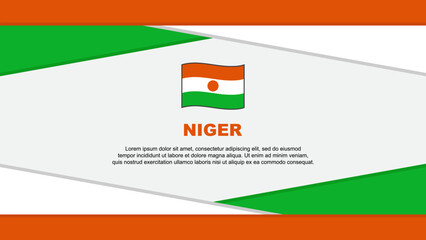 Niger Flag Abstract Background Design Template. Niger Independence Day Banner Cartoon Vector Illustration. Niger Vector