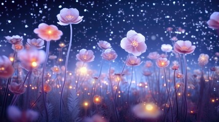 Ethereal Bloom Midnight Garden Fantasy