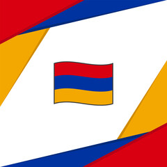 Armenia Flag Abstract Background Design Template. Armenia Independence Day Banner Social Media Post. Armenia