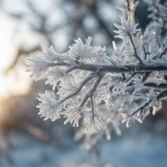 Obraz premium snow covered branches