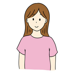 上半身の女性のイラスト